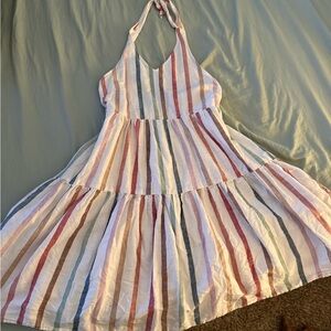 American Eagle Outfitters Multicolor Striped Halter Dress